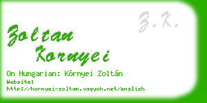 zoltan kornyei business card